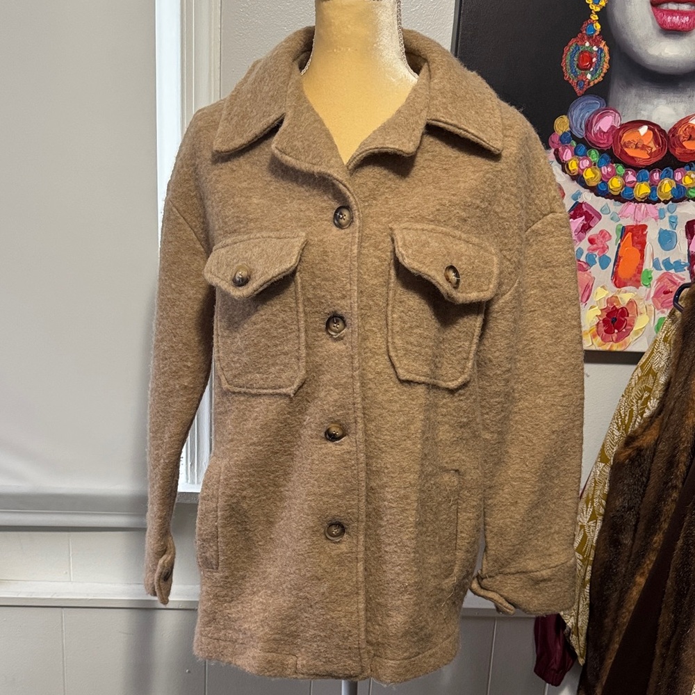 PrettyLittleThing Brown oversized Jacket